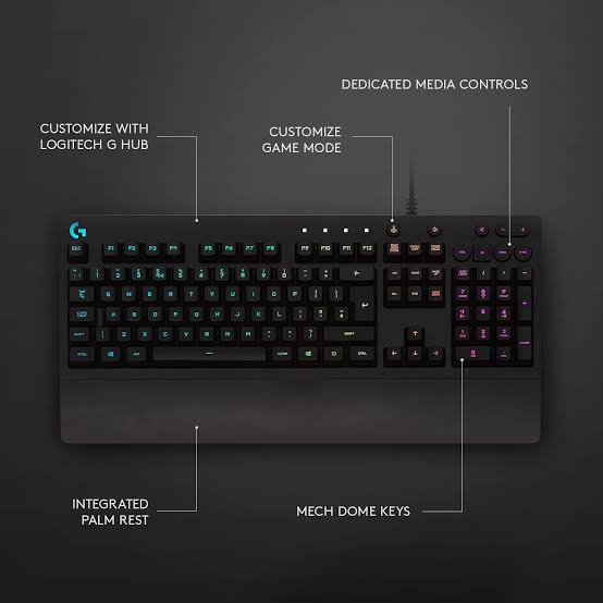 Logitech G213 Gaming Keyboard – Black | Pro Gaming Keyboard with RGB Lighting