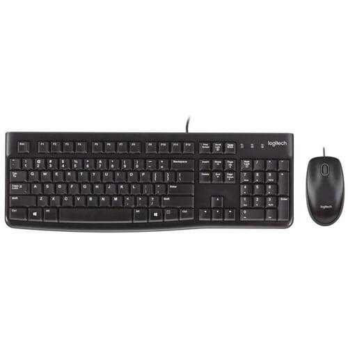 Logitech MK120 Wired Keyboard & Mouse Combo – Black | Essential Desktop Combo