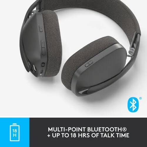 Logitech ZONE Vibe 100 Bluetooth Headset – Graphite | Premium Wireless Headset