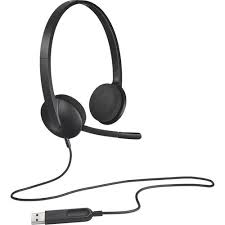 Logitech H340 USB Headset with Noise-Cancelling Mic – Black
