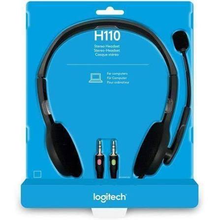 Logitech H110 Stereo Headset – Black | Affordable Wired Headset with Microphone