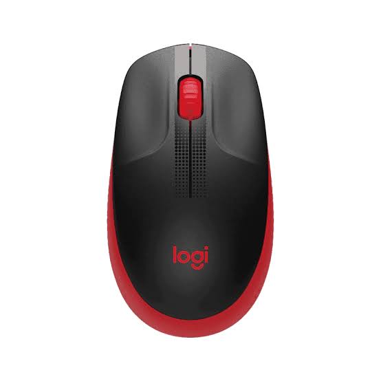 Logitech M190 Full Size Wireless Mouse – Red | Large Ergonomic Wireless Mouse