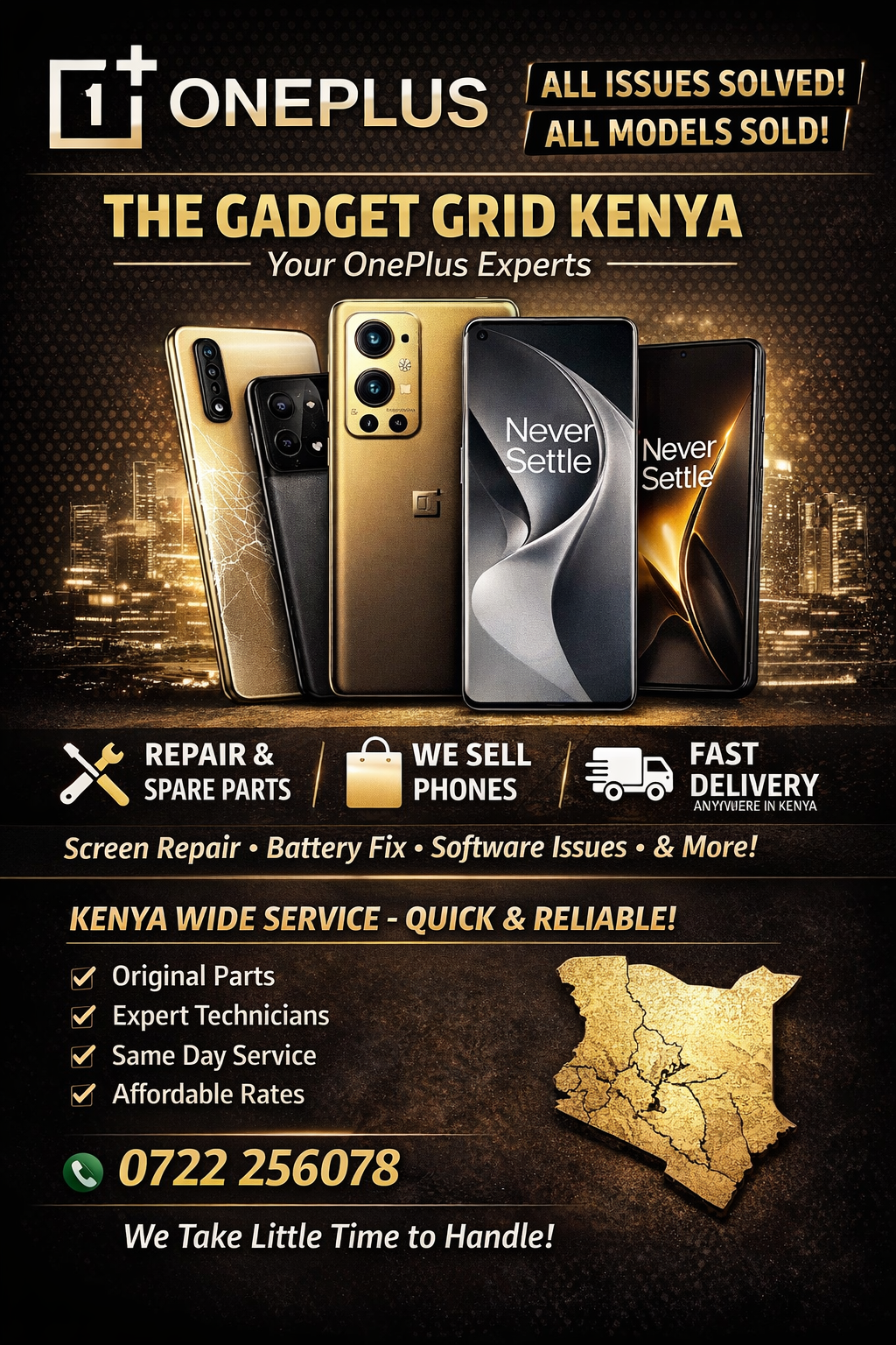 OnePlus Smartphone Repair, Spare Parts & Sales in Kenya